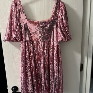 Pink Sequin Dress
